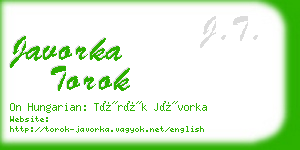 javorka torok business card